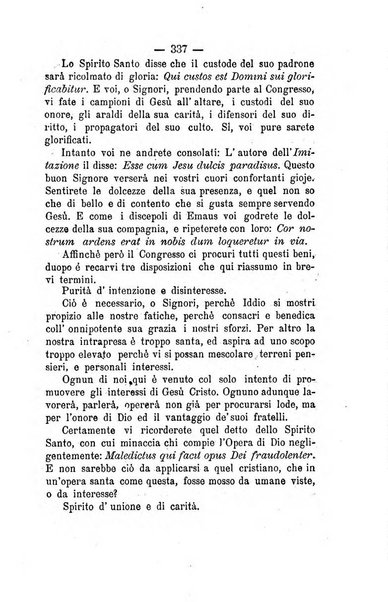 Il tabernacolo dell'amore periodico mensile in onore del ss. Sacramento