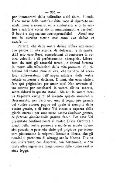 Il tabernacolo dell'amore periodico mensile in onore del ss. Sacramento