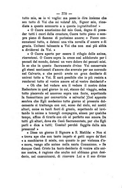 Il tabernacolo dell'amore periodico mensile in onore del ss. Sacramento