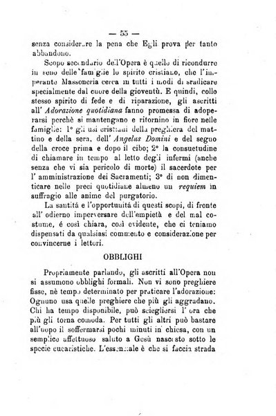 Il tabernacolo dell'amore periodico mensile in onore del ss. Sacramento