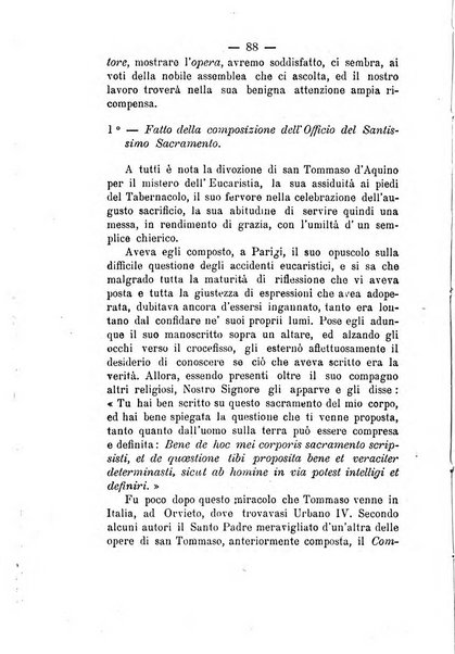 Il tabernacolo dell'amore periodico mensile in onore del ss. Sacramento