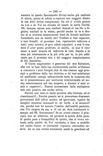 Il tabernacolo dell'amore periodico mensile in onore del ss. Sacramento