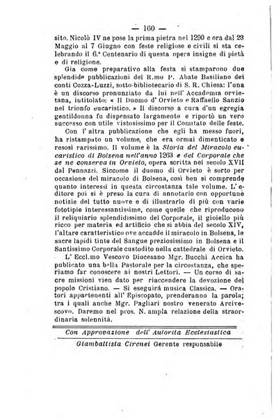 Il tabernacolo dell'amore periodico mensile in onore del ss. Sacramento