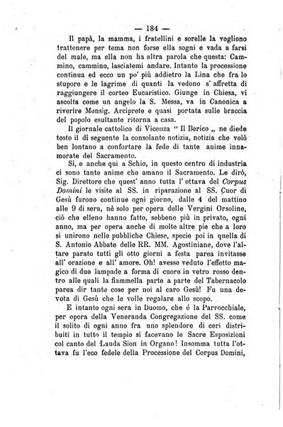 Il tabernacolo dell'amore periodico mensile in onore del ss. Sacramento