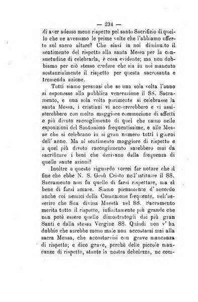 Il tabernacolo dell'amore periodico mensile in onore del ss. Sacramento