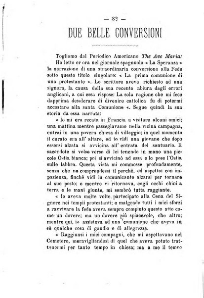 Il tabernacolo dell'amore periodico mensile in onore del ss. Sacramento