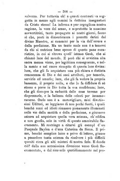 Il tabernacolo dell'amore periodico mensile in onore del ss. Sacramento