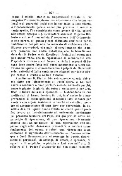 Il tabernacolo dell'amore periodico mensile in onore del ss. Sacramento