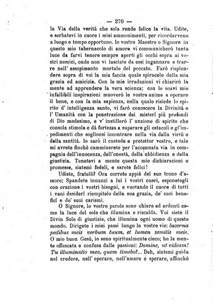 Il tabernacolo dell'amore periodico mensile in onore del ss. Sacramento