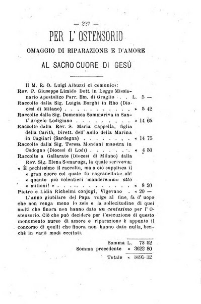 Il tabernacolo dell'amore periodico mensile in onore del ss. Sacramento