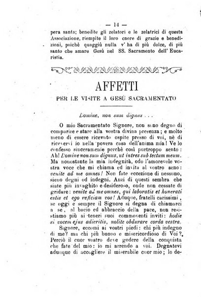 Il tabernacolo dell'amore periodico mensile in onore del ss. Sacramento