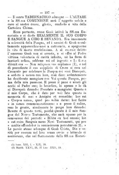 Il tabernacolo dell'amore periodico mensile in onore del ss. Sacramento