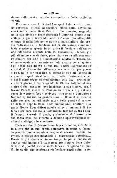 Il tabernacolo dell'amore periodico mensile in onore del ss. Sacramento