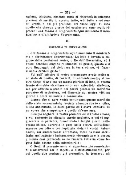 Il tabernacolo dell'amore periodico mensile in onore del ss. Sacramento