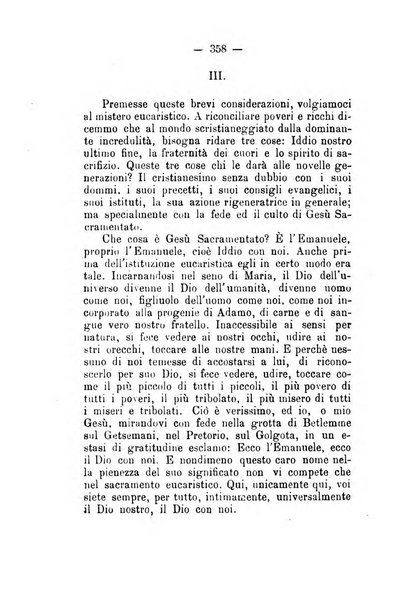 Il tabernacolo dell'amore periodico mensile in onore del ss. Sacramento