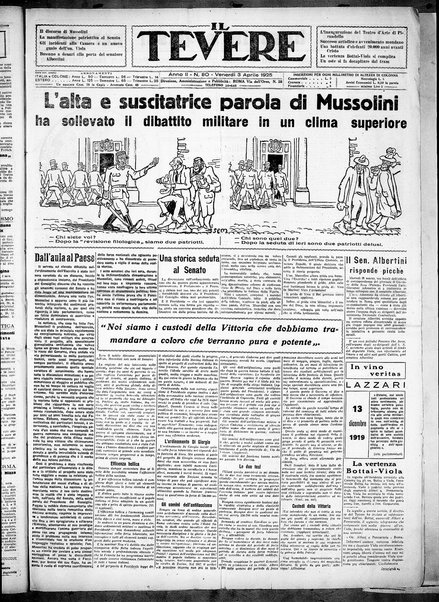 Il Tevere : quotidiano di Mezzogiorno