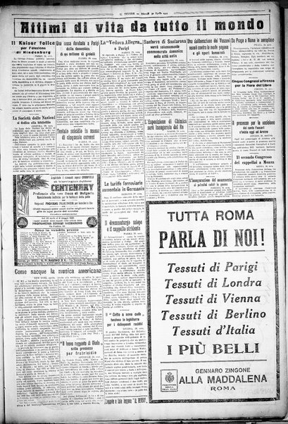 Il Tevere : quotidiano di Mezzogiorno