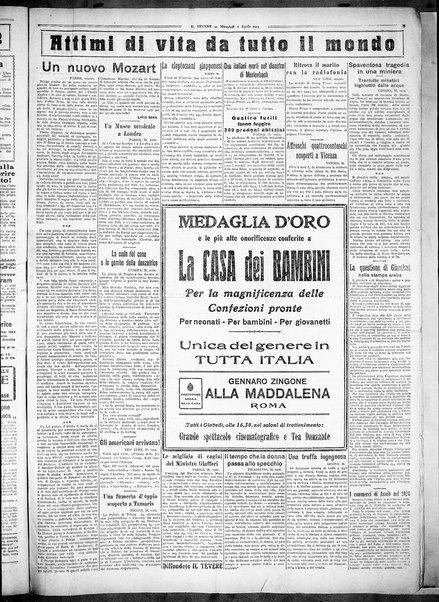 Il Tevere : quotidiano di Mezzogiorno