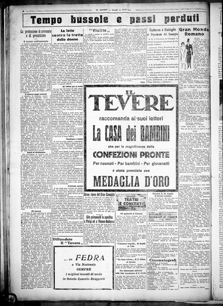 Il Tevere : quotidiano di Mezzogiorno