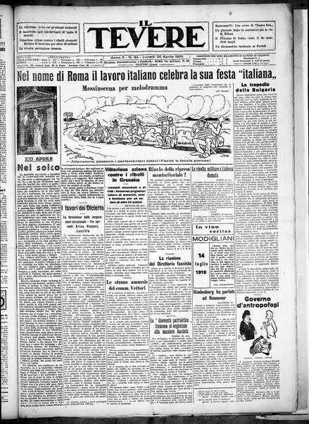 Il Tevere : quotidiano di Mezzogiorno