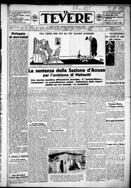 Il Tevere : quotidiano di Mezzogiorno