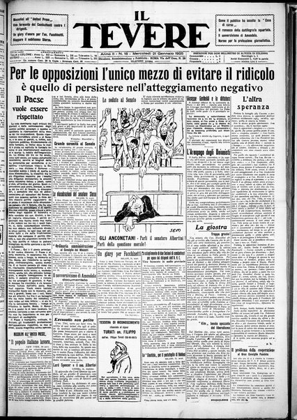 Il Tevere : quotidiano di Mezzogiorno