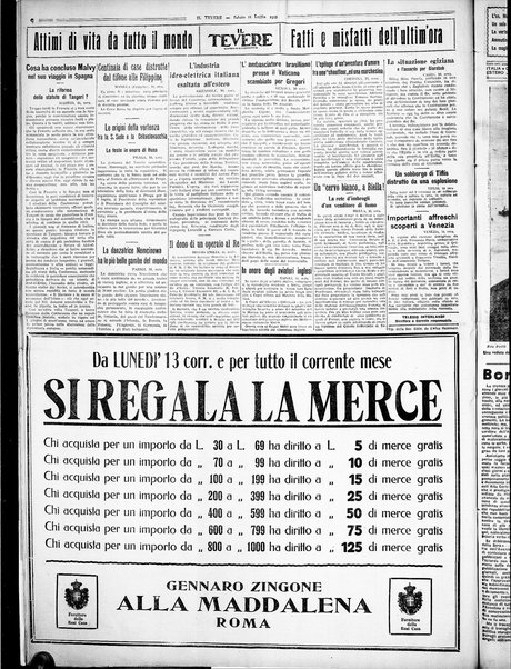 Il Tevere : quotidiano di Mezzogiorno