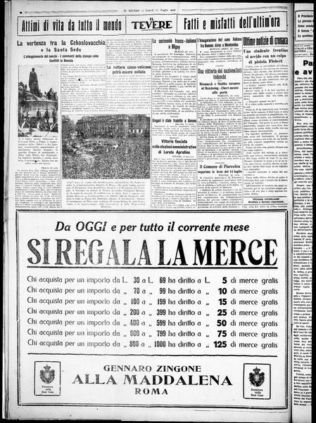 Il Tevere : quotidiano di Mezzogiorno