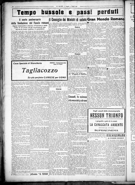 Il Tevere : quotidiano di Mezzogiorno