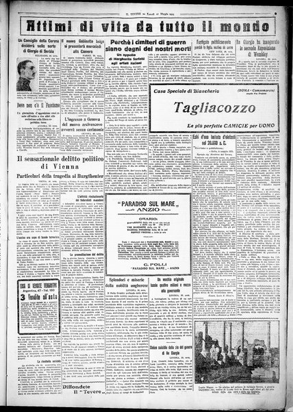 Il Tevere : quotidiano di Mezzogiorno