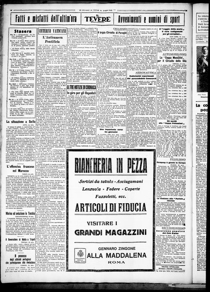 Il Tevere : quotidiano di Mezzogiorno