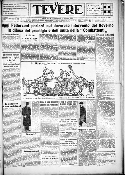 Il Tevere : quotidiano di Mezzogiorno