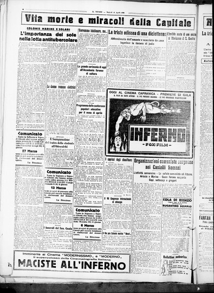 Il Tevere : quotidiano di Mezzogiorno