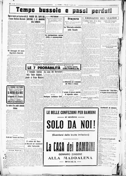 Il Tevere : quotidiano di Mezzogiorno