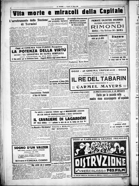 Il Tevere : quotidiano di Mezzogiorno