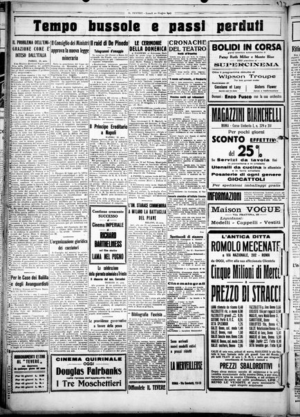 Il Tevere : quotidiano di Mezzogiorno