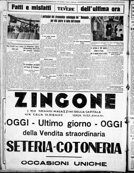 Il Tevere : quotidiano di Mezzogiorno