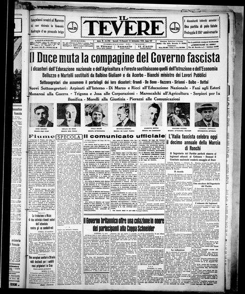 Il Tevere : quotidiano di Mezzogiorno