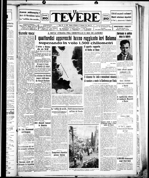 Il Tevere : quotidiano di Mezzogiorno