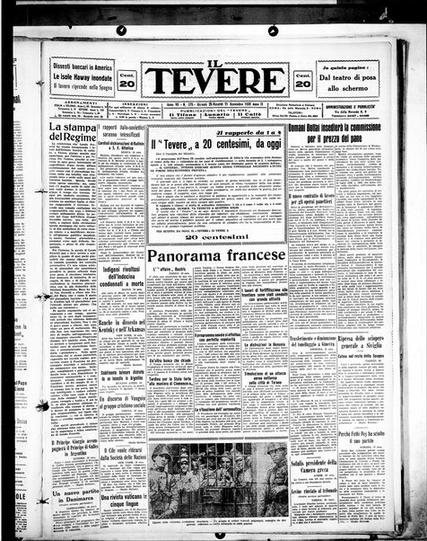 Il Tevere : quotidiano di Mezzogiorno