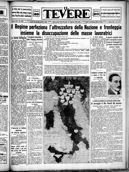 Il Tevere : quotidiano di Mezzogiorno