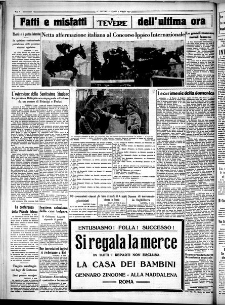 Il Tevere : quotidiano di Mezzogiorno