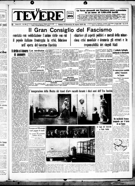 Il Tevere : quotidiano di Mezzogiorno