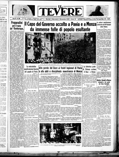 Il Tevere : quotidiano di Mezzogiorno