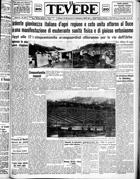 Il Tevere : quotidiano di Mezzogiorno