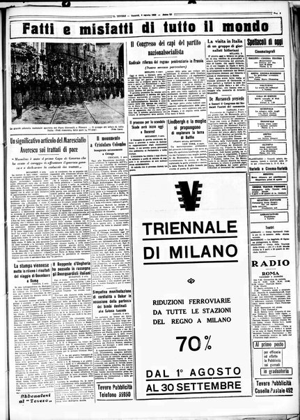 Il Tevere : quotidiano di Mezzogiorno