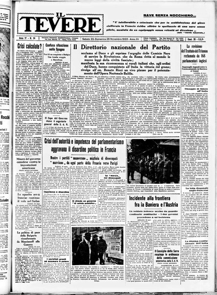 Il Tevere : quotidiano di Mezzogiorno