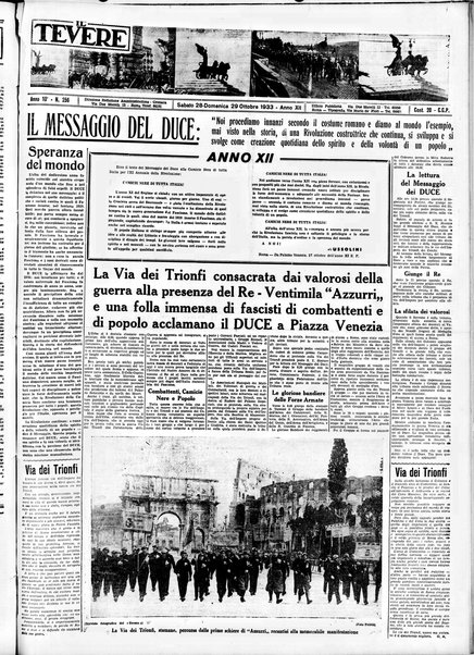 Il Tevere : quotidiano di Mezzogiorno