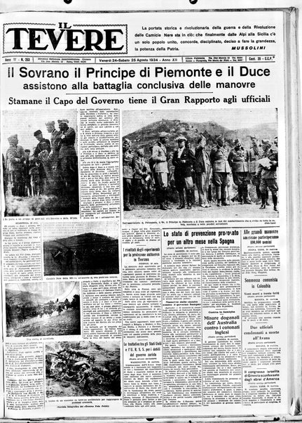 Il Tevere : quotidiano di Mezzogiorno