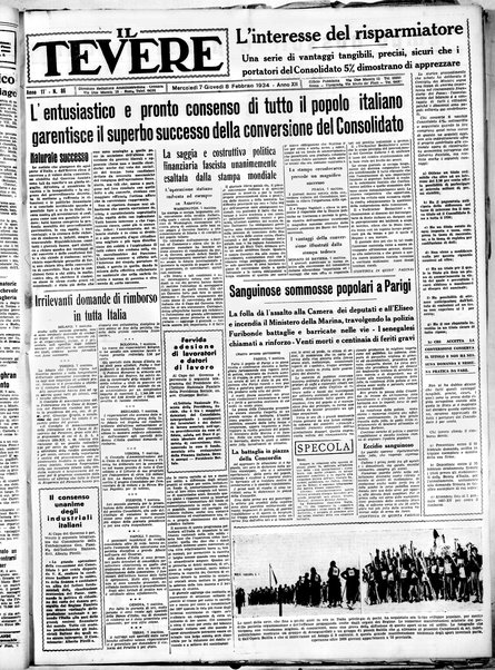 Il Tevere : quotidiano di Mezzogiorno